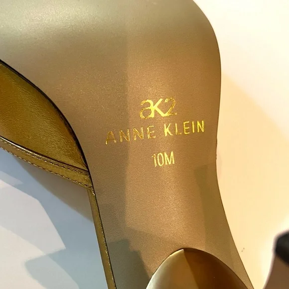 Anne Klein AK2 Gold Heel Sandals Size 10 - Picture 5 of 10